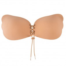 Flesh Coloured Adhesive Bra With Lacing