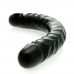 12 Inch Veined Double Header Dildo Black