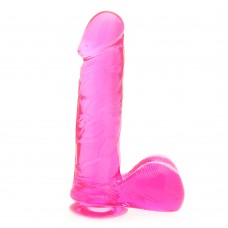 Dong With Suction Cup Pink 6 Inches