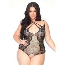 Leg Avenue Crotchless Teddy Plus Size UK 18 to 22