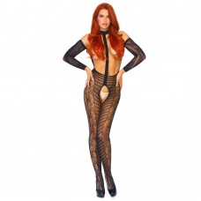 Leg Avenue Reversible Long Sleeved Bodystocking UK 8 to 14