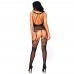 Leg Avenue Strappy Rose Lace Bodystocking UK 8 to 14