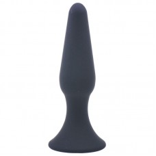 Medium Classic Black Silicone Butt Plug