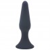 Medium Classic Black Silicone Butt Plug