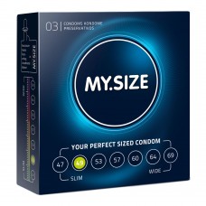 My.Size Natural Latex Condom 49 Width 3 PCS