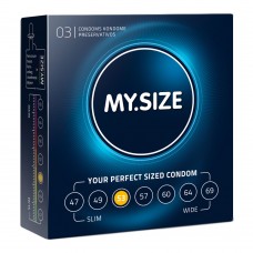 My.Size Natural Latex Condom 53 Width 3 PCS