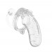 Man Cage 11  Male 4.5 Inch Clear Chastity Cage With Anal Plug