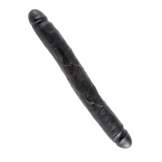 King Cock 12 Inch Slim Double Dildo Black