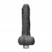 RealRock 9 Inch Black Realistic Vibrating Dildo With Balls