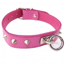 Rouge Garments Pink Studded ORing Studded Collar