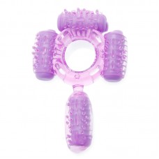 Humm Dinger Super Quad Vibrating Cock Ring Purple