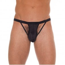 Mens Cut Out GString Black